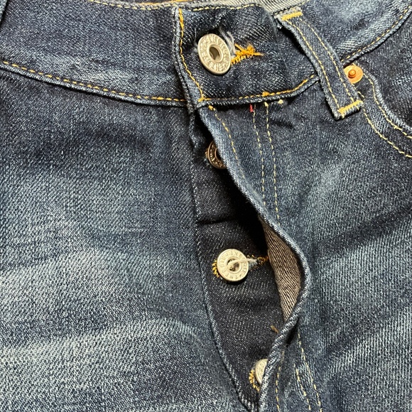 ENERGIE Regent 100% Cotton Y2K Straight Leg Jeans Button Fly Like New Unisex 36 - Picture 11 of 12